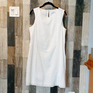 Alfred Sung White Eyelet Dress